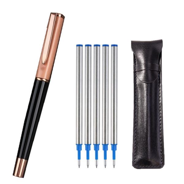 

luxury metal black ink signature ballpoint pens for business writing office school supplies stationery gift