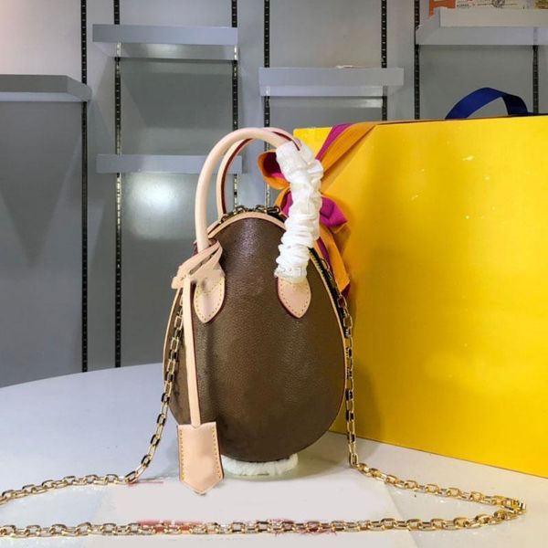 

fashion flower crossbody bag genuine leather gold chain shoulder strap dinosaur egg zipper purses women shoulder bags