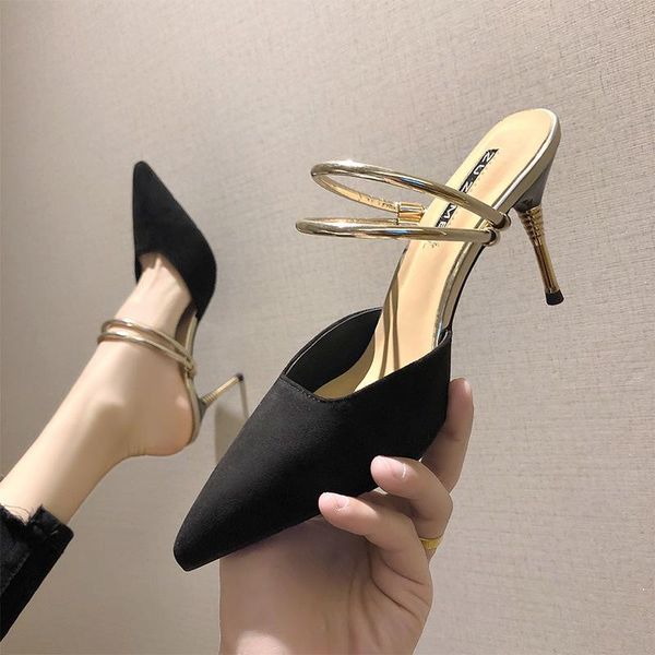 

shoes women pumps new women stiletto fashion high heel shoes spring kitten heels ssandals party 2021 new, Black