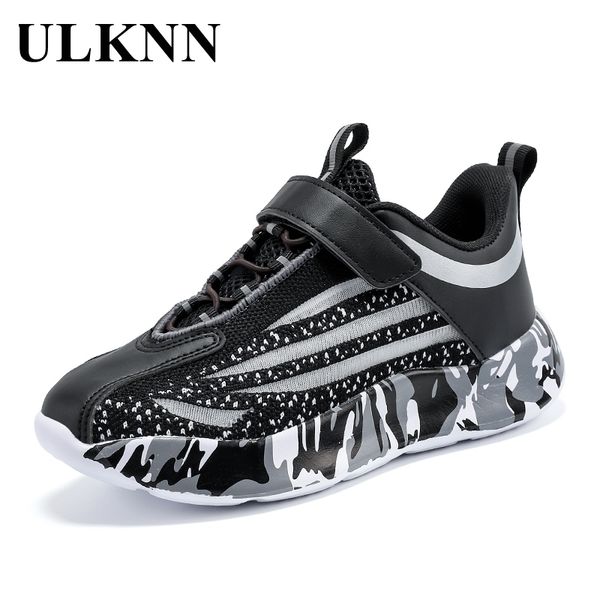 

ulknn children's fashion cartoon casual shoes four seasons kids sneakers breathable mesh soft sole trend boys 28-39 rubber 9018 y201028, Black;red