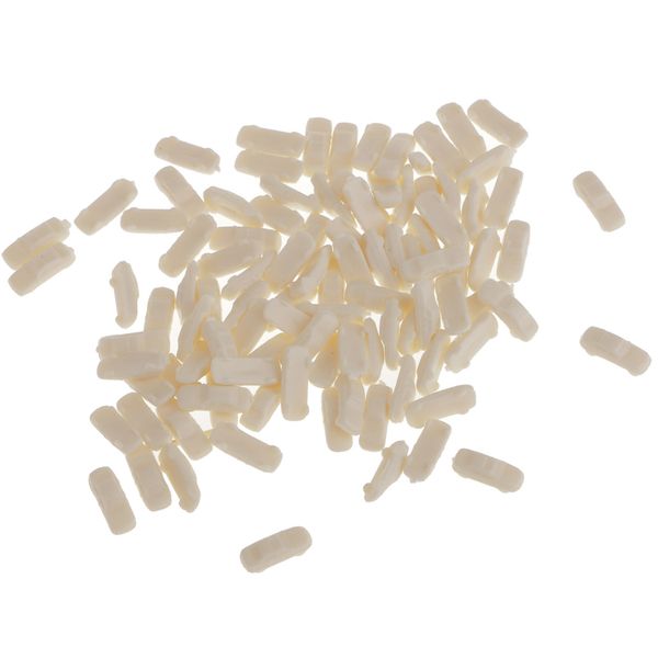 

100x 1:500 scale white model cars for train model and other building scenery