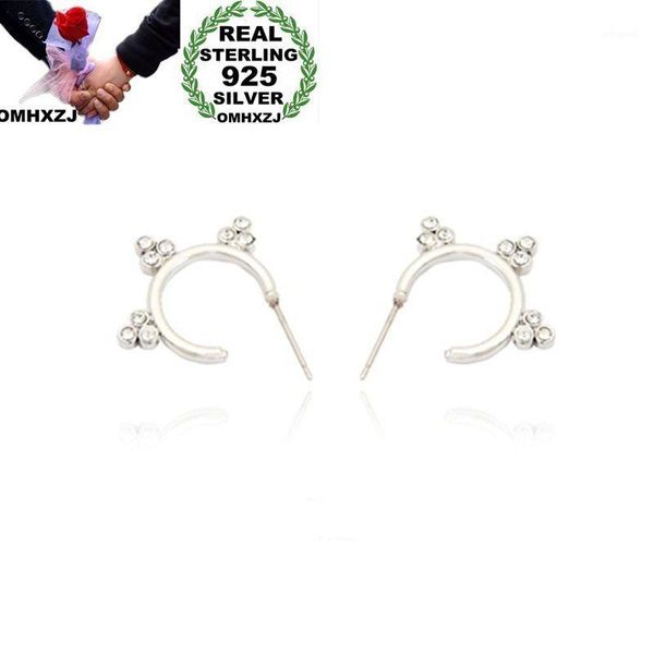 

hoop & huggie omhxzj wholesale european fashion woman girl party wedding gift zircon 925 sterling silver 18kt yellow gold earrings ea4421, Golden;silver