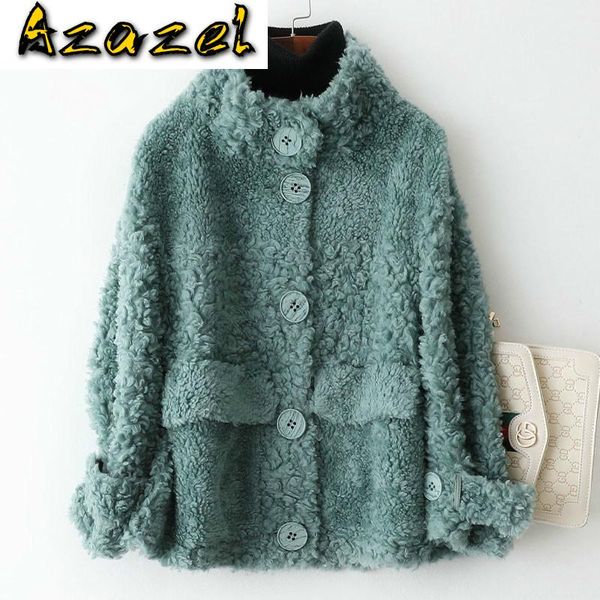 

real coat 100% wool winter clothes korean women coats short fur jacket 2021 casaco feminino inverno kqn79253-1 pph1095, Black