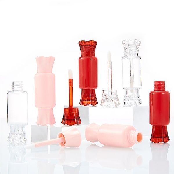 

8ml adorable candy shape lip gloss lip glaze tube red lipstick lip balm refillable bottle oil wand tube mascara containers swy wmtqre