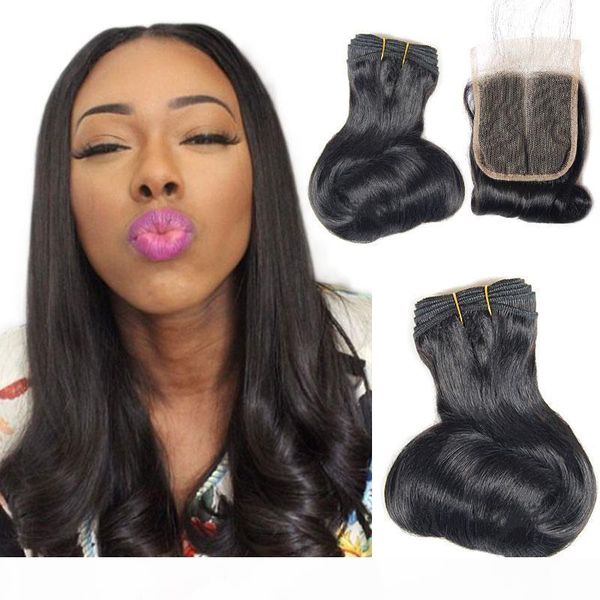 

wholesale virgin bundle new design double drawn natural color funmi hair egg curly hair bundles extension with closure, Black