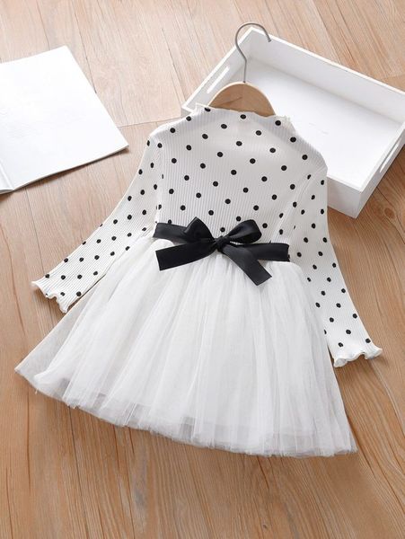 

toddler girls polka dot tie front mesh hem dress she, Red;yellow