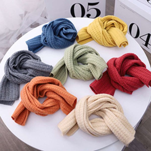 

monochrome 2020 new winter warm children's versatile knitting scarf wj8674, Red;brown