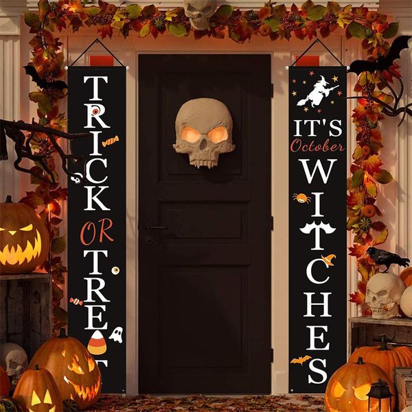 

halloween door couplet decoration ghost festival couplet outdoor decoration halloween party decor hanging flag curtain banner