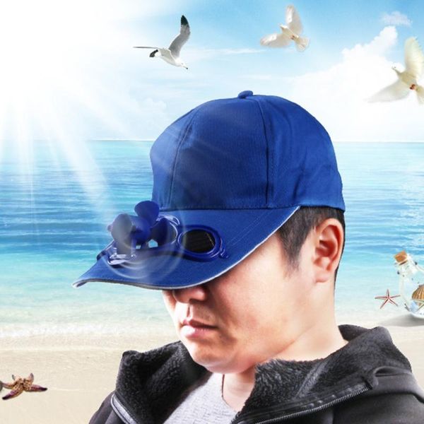 

summer sport outdoor hat cap with solar sun power cool fan bicycling climbing1
