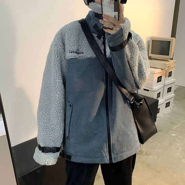 

2021 new privathinker men's casual oversize thicken warm jackets woman korean streetwear coats patchwork fashion male jacket clothing t, Black;brown