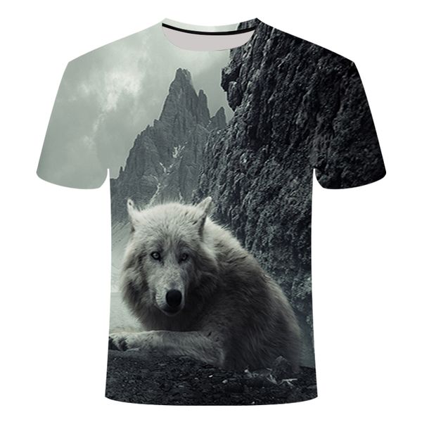 

men wolf cool animal 3d print shirts funny harajuku harajuku men clothing