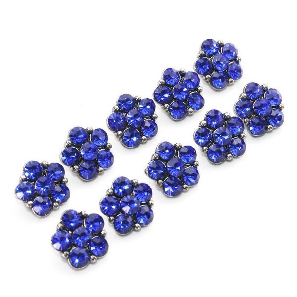 

6 colors 10pcs lot crystal 12mm metal snaps button for women's bracelet metal snap earrings jewelry h bbyhjb