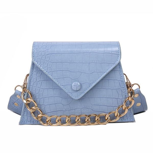 

fashion chain flap shoulder bags women's pu small crossbody bag crocodile pattern design handbag travel beauty purse female tote