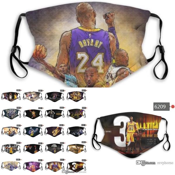 

air9mj2020 designer new 5-layer protective men's basketball [dhl] team commemorative edition 24# black mamba no. 8# face