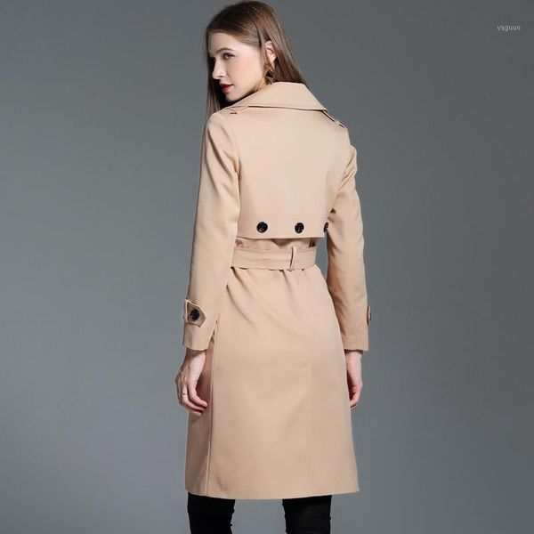 

trench coat for spring women clothes 2020 long women's windbreaker fashion coats overcoat autumn manteau femme f20071, Tan;black
