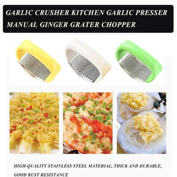 

1pcs stainless garlic press household manual garlic press device kitchen press squeezer ginger garlic tools kitchen acc jllcfw
