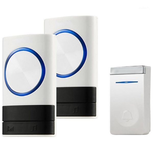 

new wireless doorbell no battery waterproof eu plug led light 150m long range smart door bell 1 button 2 receiver1