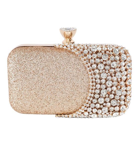 

white beaded women shoulder bag metal clutch bag evening party purse wedding bridal beading gift box bags handbag