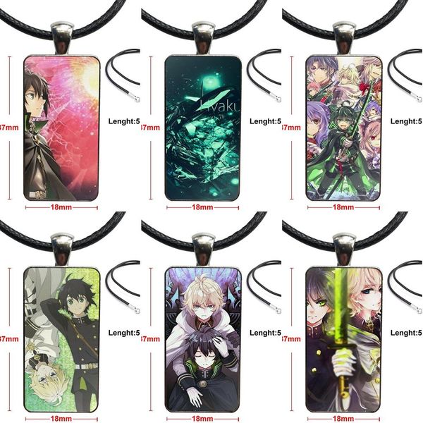 

pendant necklaces for women men party glass galaxy necklace steel plated jewelry japan anime seraph of the end, Silver