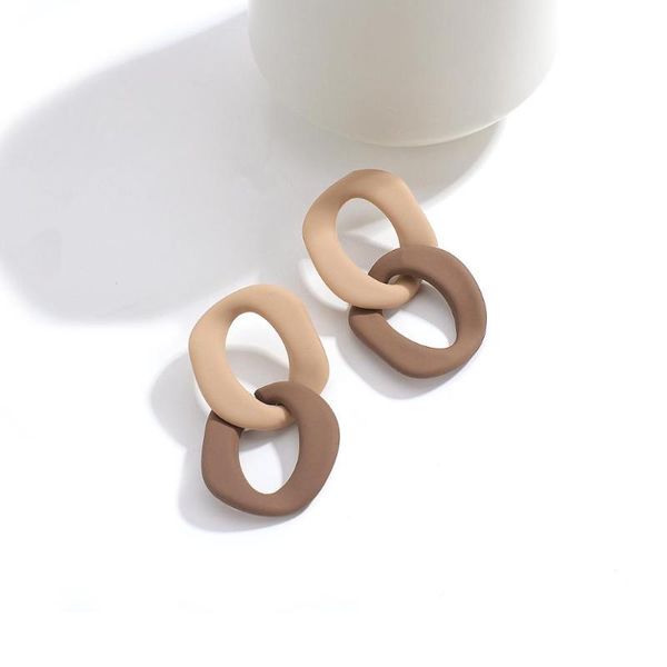 

dangle & chandelier aensoa fashion korean acrylic chain earrings for women earring boucle d'oreille femme 2021 earings gift oorbellen j, Silver