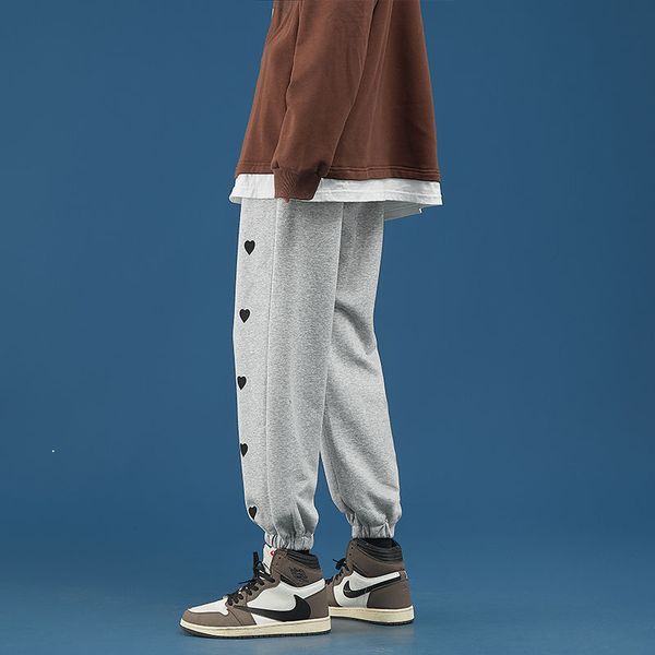 

spring 2021 new stripe of men grey pants the hip sports t7au, Black