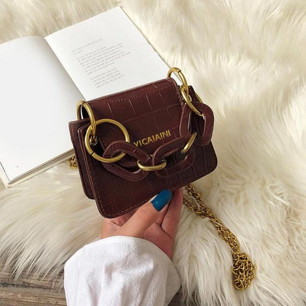 

lady small pu leather square handle bag women mini crossbody bags 2020 femalle casual retro chain shoulder messenger handbag