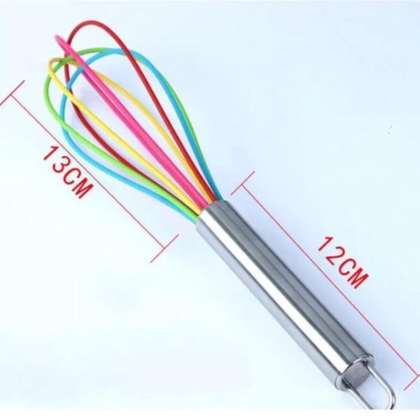 

creative mixer kitchen stirrer tool wire beater colorful silicone egg whisk stainless steel handle 1 nxt6d