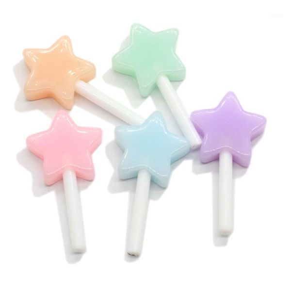 

20/50pcs ale small star lollipop cute flatback resin cabochons decoration crafts for diy earrings key pendant decorations1