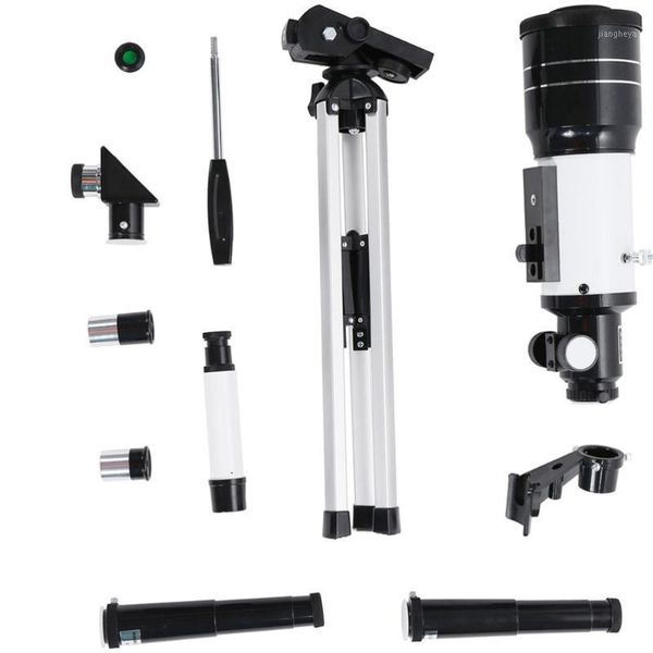 Teleskop dürbün 1 set 150x yüksek büyütme telefon klip tripod ile astronomik