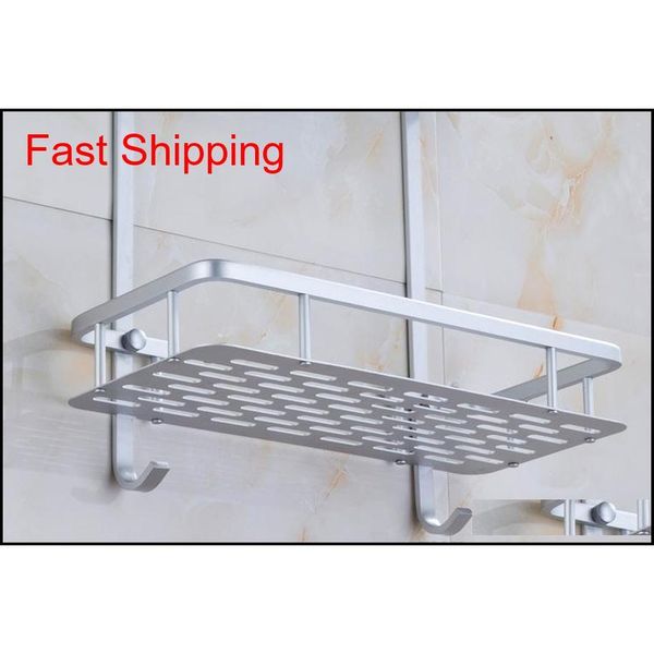 

dhl dual tier bathroom shelf aluminum wall mounted rectangle ventilating panel shampoo body lotion rack ba qylsjy bdesports
