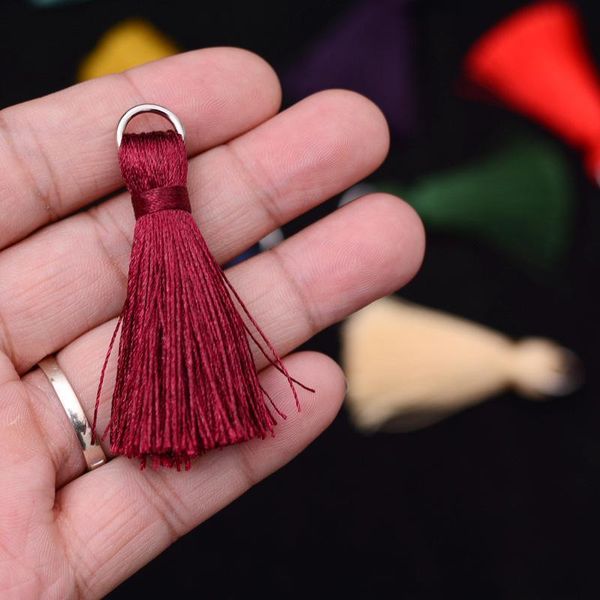 

12pcs lot 5cm mini silk tassel fringe sewing bangs flower tassel pendant tassels for diy curtains home decoration accessories h jllmml