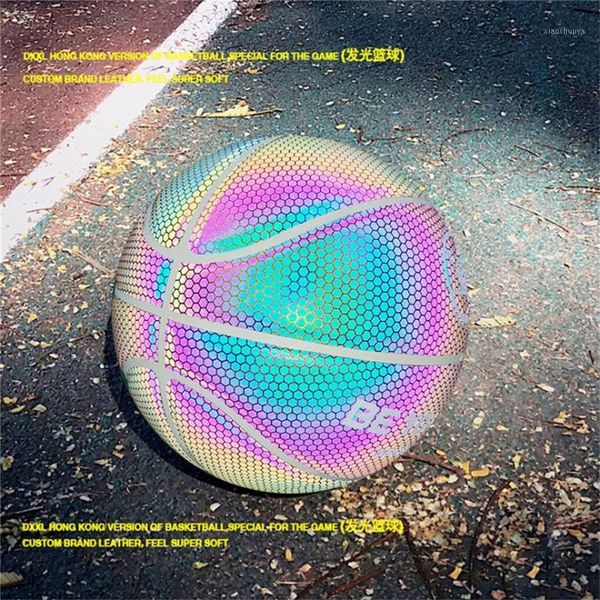 

carprie reflective basketball size 7 glowing reflective basketball battery-light up glow in the dark1