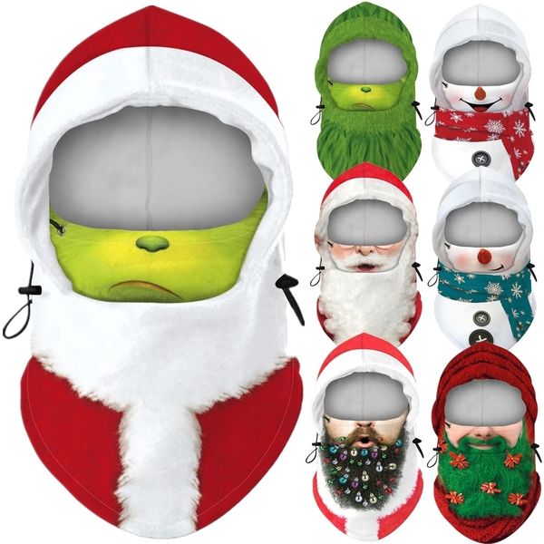 

cosplay costume christmas santa claus snowman hat balaclava hooded mask cap