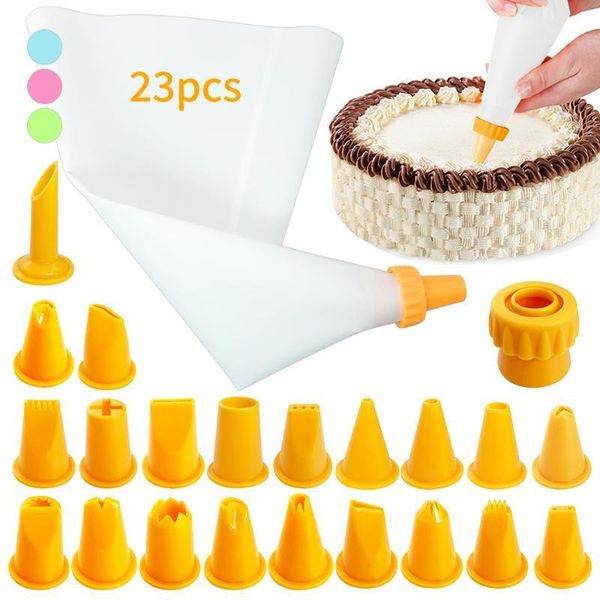 

23pcs/set cakes piping bag decorating piping tools cakes molds kitchen dessert baking supplies1