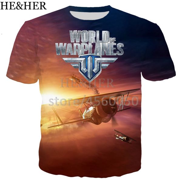 

new game world of warplanes men summer cool for 3d print shirts funny anime horror men clothing