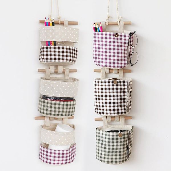 

wall hanging wardrobe storage bag waterproof door storage bag closet linen fabric hanging pocket