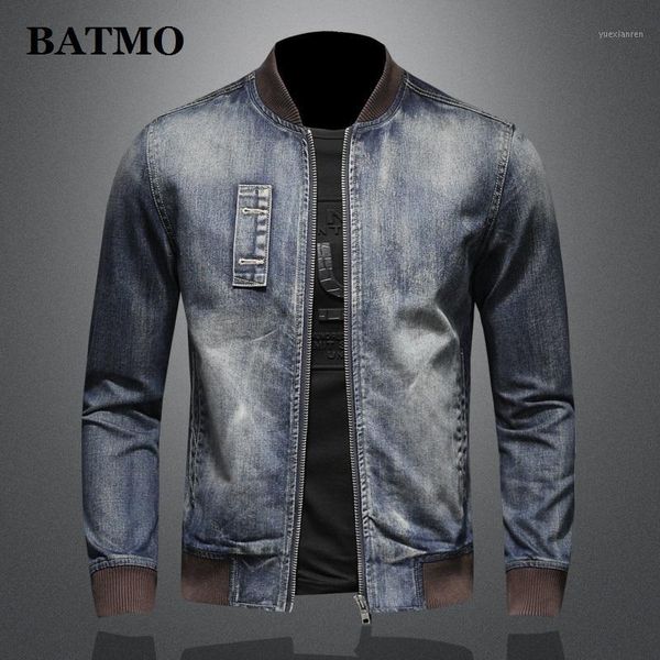 

batmo 2020 new arrival casual denim jackets men,men's casual jackets,plus-size m-5xl h03871, Black;brown