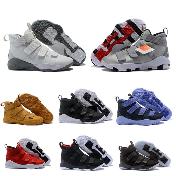 

2021 new arrival lbj soldier xi 11 navy blue men outdoor shoes lbj soldier xi 11 metallic purple mens trainers sports