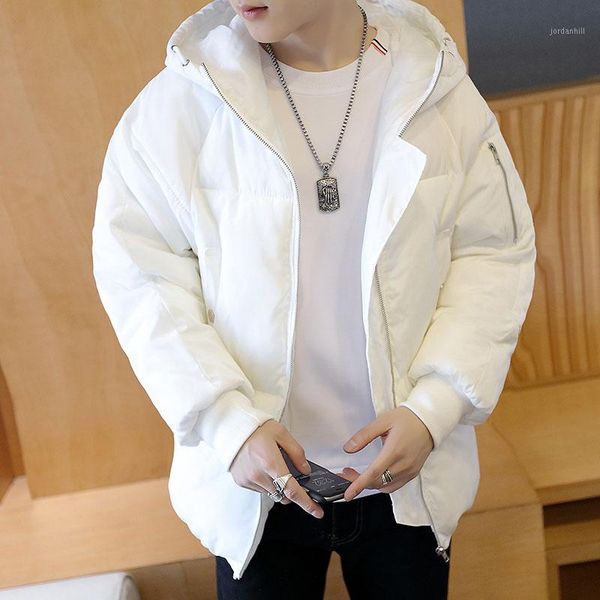 

new fashion winter jacket men warm coat jacket mens parkas jackets men's coat zipper hooded collar1, Black