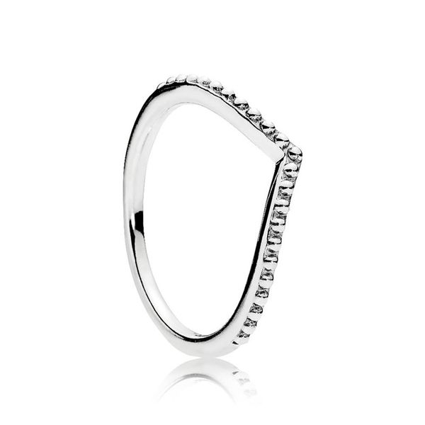 

wish flashing 925 silver ring v-shaped wishing bone sterling silver ring water drop personality couple pairs of ring tail for women