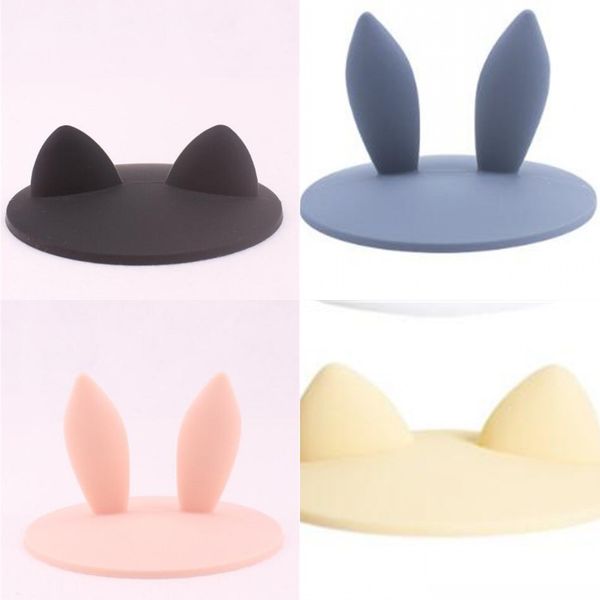 

silicone cup cover cute cartoons cat ear shaped mug covers food grade heat resistant leak proof mugs lids 2 45jy l1
