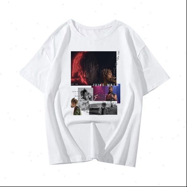 

juice wrld 999 t shirt hip hop singer rapper rock crown tshirt big size cotton breathable, White