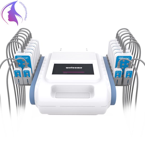 

dual wavelength 650nm & 980nm diode led laser slimming machine 12big 4small pads