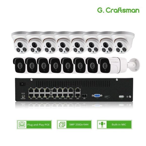 

16ch 5mp audio poe kit 8ch indoor+8ch outdoor system cctv security nvr waterproof ip camera surveillance alarm video record1