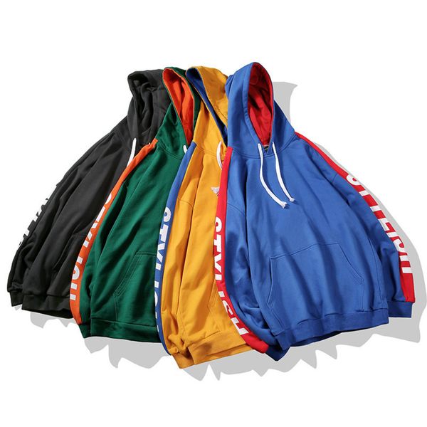 

2020 new arrival men's oversized trendy street style jumpers hoodies, Black