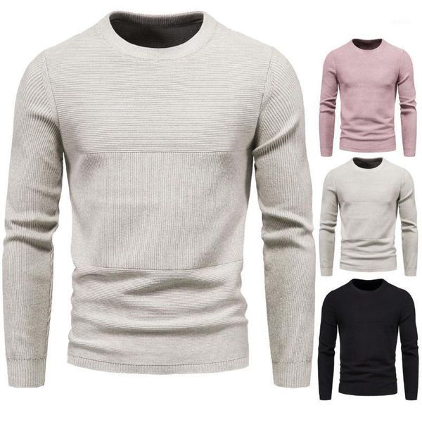 

men's sweaters men's autumn winter knitwear pullovers round collars fashion knit base sweater1, White;black