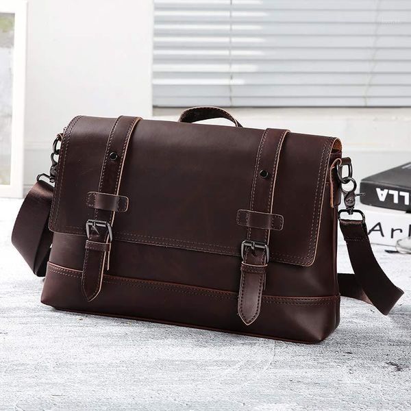 

sac femme notebook bag small bag for man office leather lapside for men business porte document1