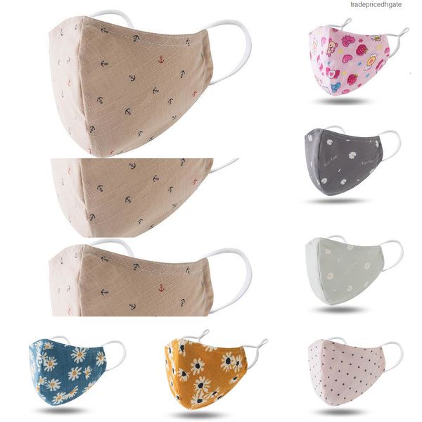 

cotton mouth cartoon face 100% kids washable reusable mask with filter dus 8oys dnpx