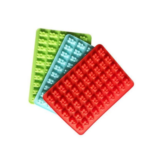 

practical cute gummy bear 50 cavity sile tray make chocolate candy ice jelly mold diy children cake tool jllyfj dh_garden