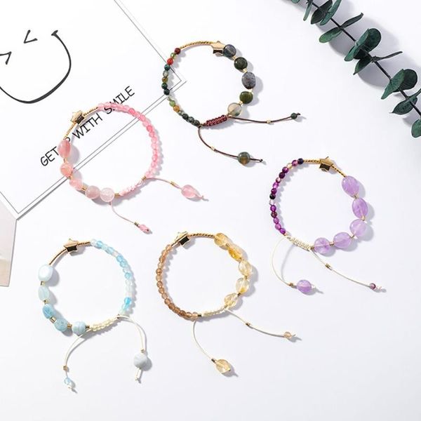 

transparent crystal beads bracelet rope chain bracelet for women 2020 fashion ethnic creative kpop cute girl friendship jewelry, Black